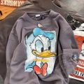 Disney Donald Duck Sweatshirts Women Men Loose Long Sleeve Autumn Oversized Hoodies Pullover Streetwear Harajuku Clothes Ladies.