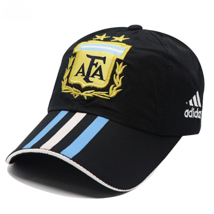 Black Argentina Embroidered AFA Logo 3-Stripe Cap