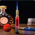 Honest Metal Torch Gas Lighters Windproof Lighter Cigar Butane Jet Portable Lighter Outdoor Kitchen Blue Flame. 