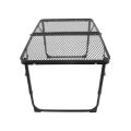 Iron Mesh Table, Camping Portable Folding Table 30kg Bearing Handle Design for Picnics. 