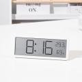 Powered Digital Wall Clockwork Modern Design Abs Temperature Reader Electronic Clock Lcd Clock for Indoor Use Home Decor Office Timekeeping Weather Monitoring Classroom Clock Gift For Professionals. 