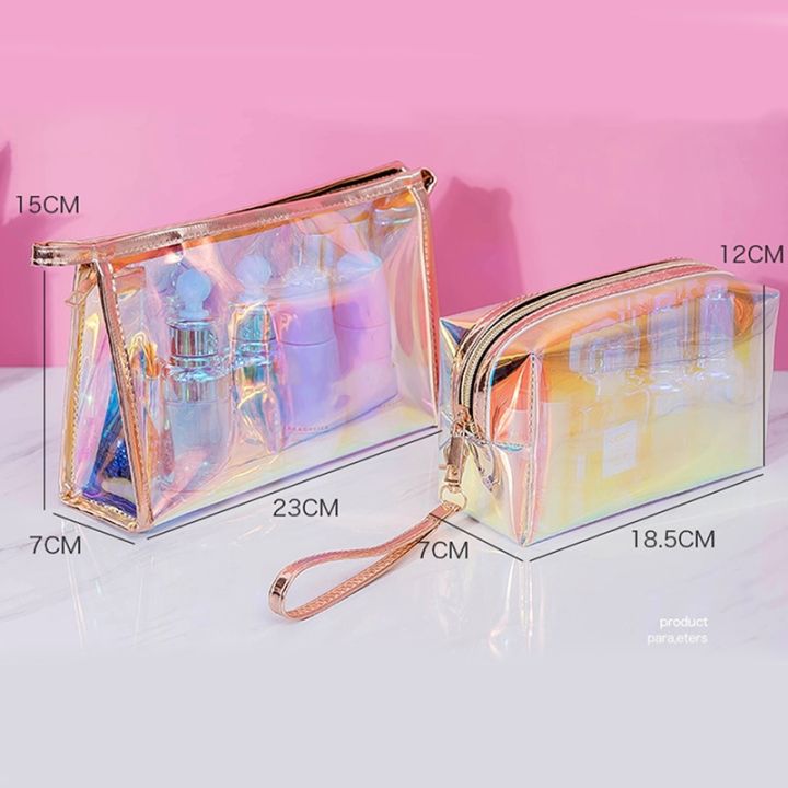 1%20Pc%20Colorful%20Holographic%20Women%20Cosmetic%20Bag%20TPU%20Clear%20Makeup%20Bag%20Beauty%20Organizer%20Pouch%20Travel%20Clear%20Makeup%20Kit%20Case%20-%20Image%205