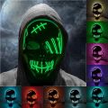 Creative Halloween Glowing Headwear PP Full Face Eye Cold Light Costume Props Men.