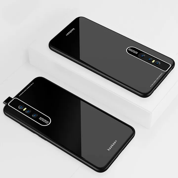 Vivo V15 Pro - (100% Premium Quality) DESIGNED IN HONG KONG Scratchproof Tempered Glass Case Back Cover Casing ..