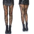 Women Dark Alternative Fishnet Tights Hosiery Snake Jacquard Pantyhose. 