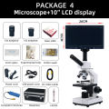 Professional live blood cells analysis Laboratory biological HD Microscope TV AV USB with Electronic Eyepiece 7/9/10.1-inch LCD.