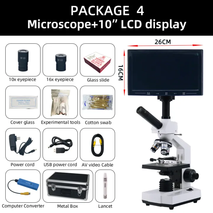 Professional%20live%20blood%20cells%20analysis%20Laboratory%20biological%20HD%20Microscope%20TV%20AV%20USB%20with%20Electronic%20Eyepiece%207/9/10.1-inch%20LCD%20-%20Image%207