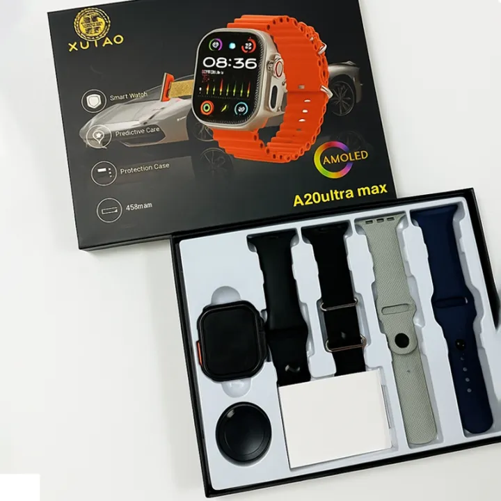 A20%20Ultra%20Max%20Smart%20Watch%20%E2%80%93%20AMOLED%20Display%20%7C%204%20Straps%20%7C%20SIM%20Support%20%7C%20Wireless%20Charging%20%7C%20Waterproof%20%7C%20Android%20&%20iOS%20Compatible%20-%20Image%207