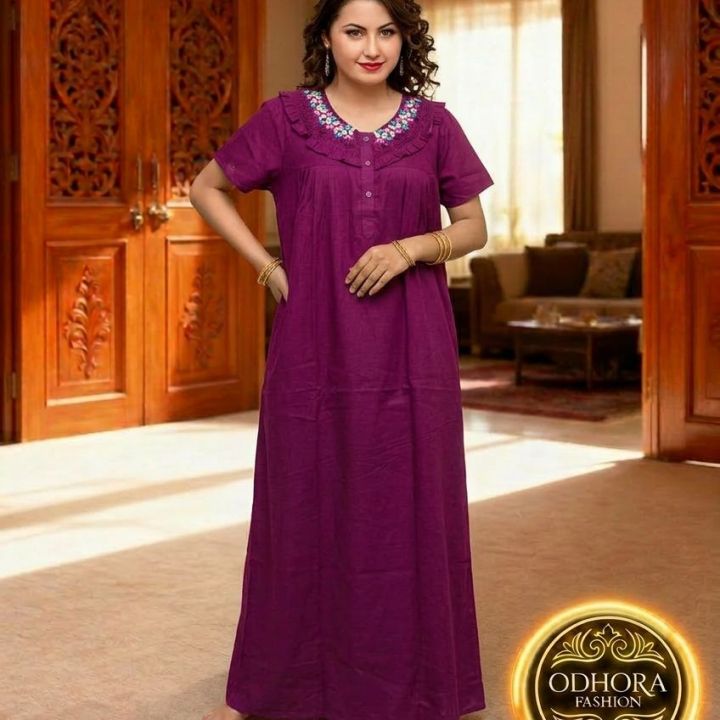 Cotton Maxi Night Dress for Women Joba Design, Comfortable and Stylish