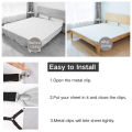Bed Sheet Clip Grippers Suspender Cord Hook Loop Clasps Adjustabl Elastic Mattress Cover Non-slip Clip Straps Clothes Pegs.