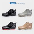 New Rain Boots Men's Short Tube Rain Shoes Men's Construction Site Dual-Use Kitchen Anti-Slip Waterproof and Hard-Wearing Rain Rubber Boots.