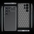 Carbon Fiber Cover For Samsung Galaxy S24 Ultra Case Silicone Funda For Samsung S24 Ultra Thin Phone Case For Samsung S24 Ultra. 
