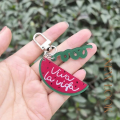 TV Series Shining Twinkling Watermelon Keychain Unisex Viva la vida Acrylic Pendant Keyrings Accessories Key Chains. 