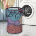 Dirty Clothes Basket Foldable Mesh Laundry Basket Space-saving Moisture-proof Portable with Handle Ideal for Southeast Asian Buyers 60l Capacity Odor-free Laundry Basket.