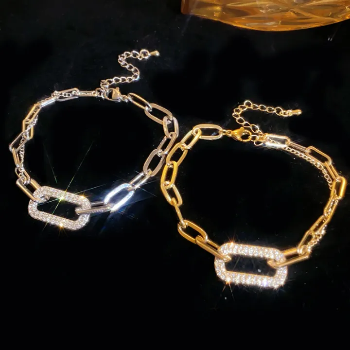 Retro%20simple%20geometric%20diamond%20bracelet%20women's%20light%20luxury%20fashion%20design%20chain%20bracelet%20European%20and%20American%20high-end%20cross-border%20hand%20jewelry%20-%20Image%203