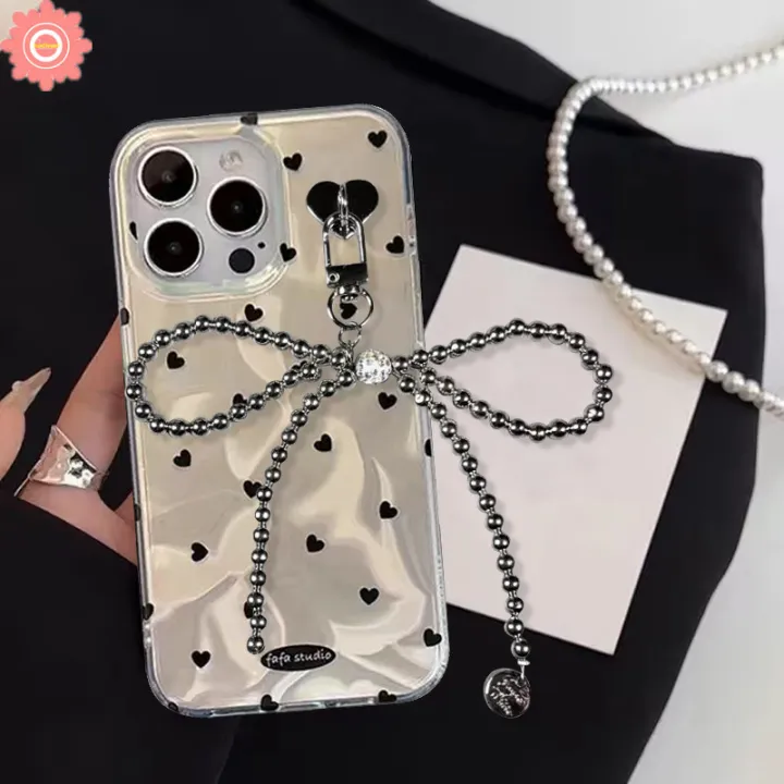 Graffiti%20Cute%20Black%20Love%20Heart%20Luxury%20Bow%20Knot%20Bracelet%20Case%20Compatible%20for%20IPhone%2011%2015%2013%2012%2014%20Pro%20Max%207Plus%2015%207%2014%208%20Plus%20XS%20XR%20X%20MAX%20SE%202022%20Laser%20Waves%20Water%20Card%20Case%20-%20Image%203