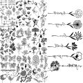 Letter Flower Temporary Tattoos For Women Adults Realistic Butterfly Dandelion Tree Life Tattoo Sticker Body Tatoos Flower. 