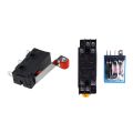 1 Pcs 220V AC Coil DPDT Power Relay 8 Pin W PTF08A Socket & 10 Pcs Mini Limit Switch Roller Lever Arm. 