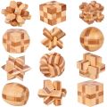 Wooden Puzzle Games Brain Teasers Toy 3D Puzzles for Teens and Adults Logic Puzzle Wood Magic Cube Brain Teaser Assembling Toys.