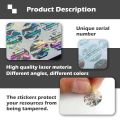 280/580pcs Circular tamper proof hologram stickers custom warranty seal sticker Genuine security label with Unique serial number. 