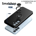 Smalshop Liquid Silicone Magnetic Case For Samsung Galaxy A55 A56 A36 A16 A26 A35 5G A54 A34 A14 A15 A25 A53 A33 Ring Holder Back Cover.