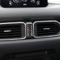 Warning Button Cover Decor Trim Carbon Fiber for CX5 2017 -2020. 