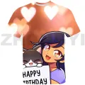 Hip Hop Aphmau T-Shirts 3D Anime Tops Tee Oversized Tshirt Kids As A Cat Streetwear Graphic T Shirts for Women Clothing Harajuku. 