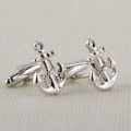 Men's Anchor Shape Navy French Shirt Cufflinks Pair (1 Pair).