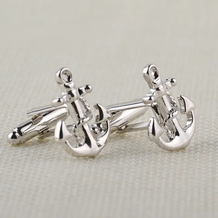 Men's%20Anchor%20Shape%20Navy%20French%20Shirt%20Cufflinks%20Pair%20(1%20Pair)%20-%20Image%202