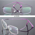 Flexible Memory Metal Rimless Eyeglasses Frame Glasses Optical Frame Alloy women Men Ultralight Unbreakable Eyeglasses Frameless Frame.