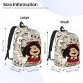 Anime Mafalda Laptop Backpack Men Women Casual Bookbag for College School Students Cartoon Kawaii Bags. 