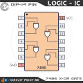 5 Pcs 7486 XOR / X-OR / EXCLUSIVE-OR Gate SN74HC86N 74HC86 74LS86 - 14 Pin DIP Logic IC for Electronic or DIY Project..