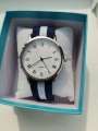 Men's Ultra thin Sports Student Exam Nylon Cloth Strap Trendy Simple Roman Quartz Watch.