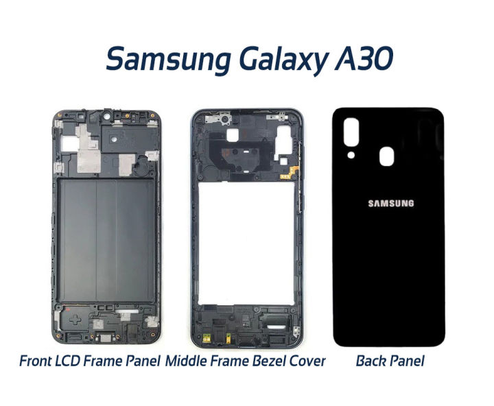 Full%20Body%20Housing%20For%20Samsung%20Galaxy%20A30%20Front%20LCD%20Frame%20Panel,%20Middle%20Bezel%20Frame%20and%20Back%20Panel%20-%20Image%202