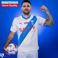 White Color Al Hilal Football Club Jersey - Premium Quality Home Kit Season - Show Your Support For Al Hilal Fc In Style. 