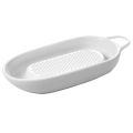 Porcelain Grater Plate for Ginger, Garlic and Onion for Kitchen, for Cooker Apple Meat Puree Vegetable Grinder-White. 