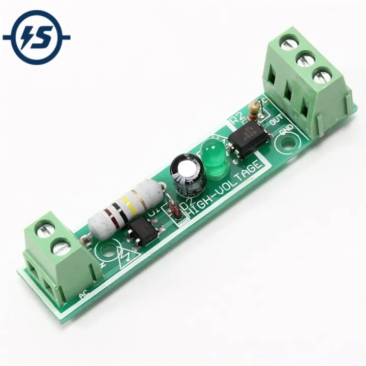 【YIYANGMAOYI111】AC 220V Optocoupler Isolation Module SCM Testing Voltage Detection for PLC 1Bit 1 Channel