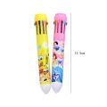 Multicolor 8 in 1 cartoon character ballpoint pen.