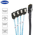 SATA Cable Mini-SAS SFF-8087 To 4 SATA Cable Mini SAS 4i SFF8087 36P To 4 SATA 7P Cable 12Gbps 1/0.5M Hard Drive Data.