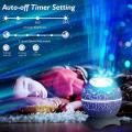 Crack Design Dinosaur Egg Lamp Innovative Music Night Light Northern Lights Projector Ocean Wave Lamp Light Transmitting Starry Sky Lamp for Bedroom Living Room Children'S Room Meditation Party.