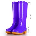 New Knee-High Rain Boots Women's Rain Shoes Fleece-Lined Warm Winter Rain Boots Waterproof Non-Slip Tendon Bottom Rubber Shoes Lightweight for Summer.