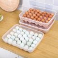 34 Grids Egg Storage Box Large Capacity Hard Plastic Egg Case Organizer Holder Box Container Egg Dispenser for Refrigerator34 Grads Egg Box Basket Organizer Plastic Egg Food Container/dim box - Gold Palace. 