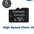 64GB Memory Card Micro SD High Quality Class 10 for Mobile, Tab and any other devices.
