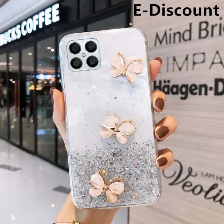 Phone%20Case%20Honor%20X8%20Back%20Cover%20Shiny%20Ring%20Case%20Glitter%20Soft%20Transparent%20Butterfly%20Cases%20for%20Honor%20X8%20Case%20Stars%20Moon%20Girls%20-%20Image%203