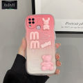 AnDyH Phone case For infinix Hot 10S NFC Hot 10T X689 X689B X689C X689D Phone Case 3D Letter Bear Cute Cartoon Design Camera Protection Advanced Gradient Soft Silicone Shockproof Case Protection Back Cover. 