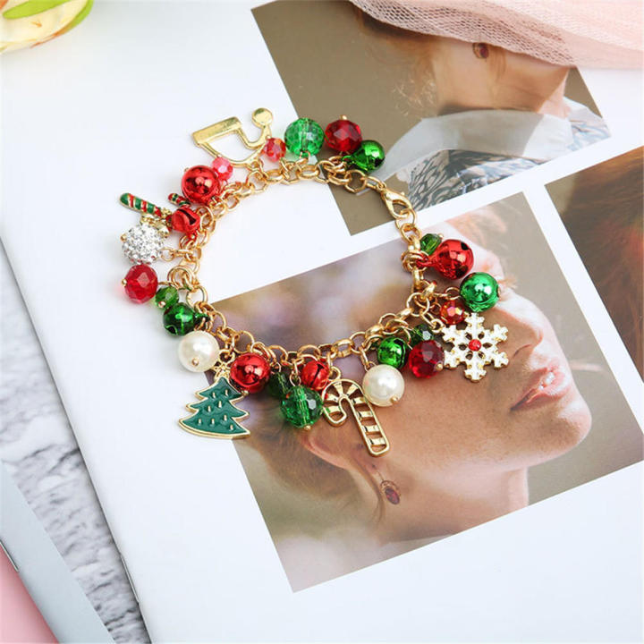 Bell%20embellished%20Christmas%20bracelet%20Charming%20Christmas-themed%20Adjustable%20Adjustable%20bracelet%20%20adorned%20Cute%20bracelet%20for%20Holiday%20jewelry%20Christmas%20gift%20Festive%20accessory%20Women's%20fashion%20Party%20wear%20-%20Image%202