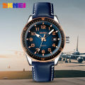 Skmei Fashion Watch Men Leather Top Luxury Quartz Waterproof Outdoor Sports Relogio Masculino 9232.