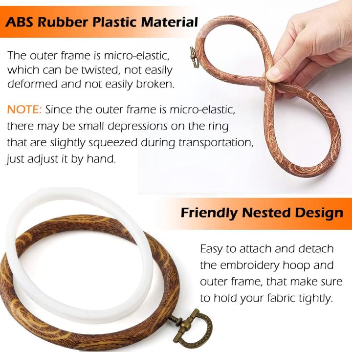 6%20Piece%20Embroidery%20Hoops%203.93%20Inch%20Round%20Embroidery%20Frame%20with%20Metal%20Ring%20Imitated%20Wood%20Embroidery%20Circle%20Embroidery%20Hoop%20-%20Image%203