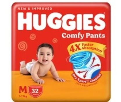 Huggies Comfy Pants Disposable Diaper M (7-12 kg) 32 Pcs
