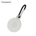 4 PCS Round Shape Shockproof Anti-scratch Silicone Protective Case with Carabiner for AirTag(Mint Green). 